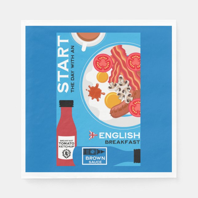 Traditional English Breakfast Napkin (Front)