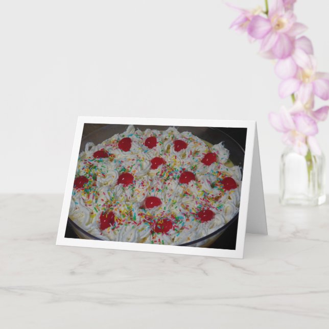 Traditional English Trifle Dessert Cuisine Card (Orchid)