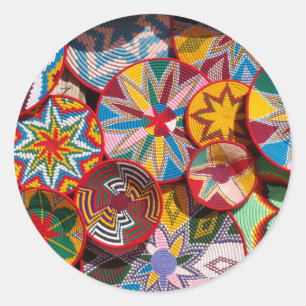 Traditional Ethiopian Baskets Classic Round Sticker