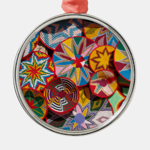 Traditional Ethiopian Baskets Metal Tree Decoration