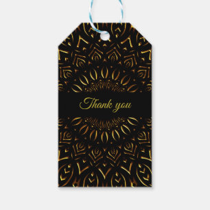Traditional ethnic yet stylish gold like mandala gift tags