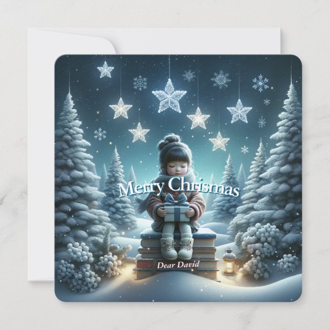 Traditional fantasy christmas postcard (Front)