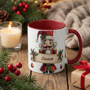 Traditional Festive Nutcracker Christmas Two-Tone Mug