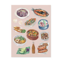 Traditional Filipino Food in Watercolor Pinoy