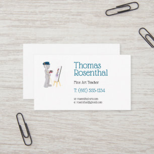 Traditional Fine Artist   Colour Palette and brush Business Card
