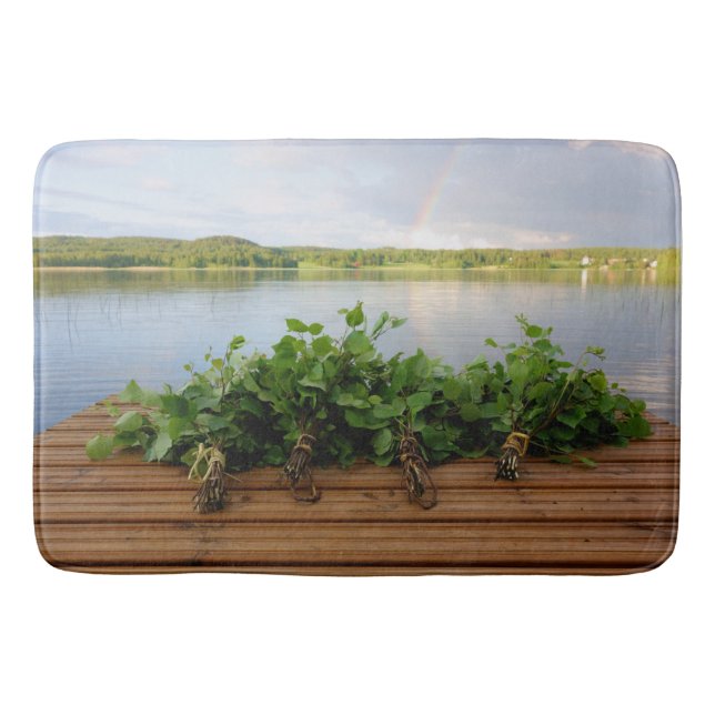 Traditional Finnish bath whisks bath mat (Front)