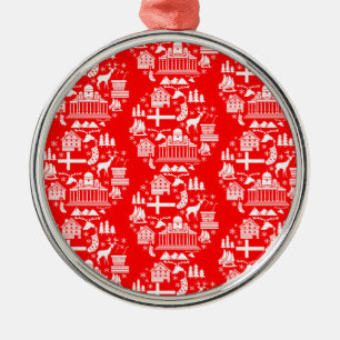 Traditional Finnish Christmas Decor Metal Tree Decoration