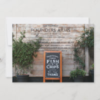 Traditional Fish and Chips London Love Rustic Gift
