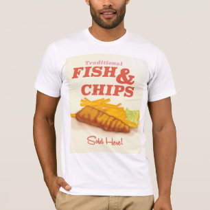 Traditional fish and Chips vintage poster T-Shirt