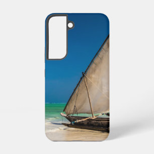 Traditional fishing boat on the beach samsung galaxy case