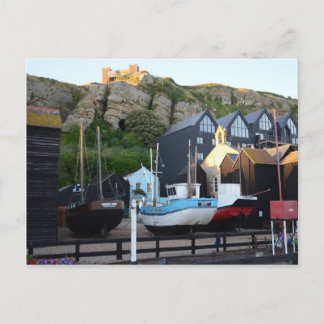 Traditional Fishing Boats And Fishermens' Huts Postcard