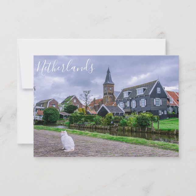 Traditional fishing village Marken in Netherlands (Front)