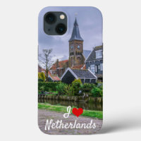 Traditional fishing village Marken in Netherlands