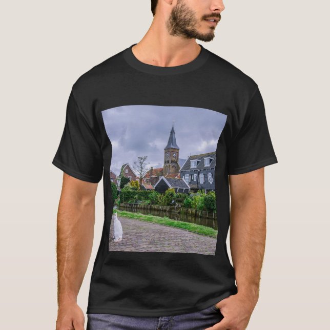 Traditional fishing village Marken in Netherlands T-Shirt (Front)