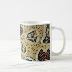 Traditional flash tattoo mug
