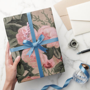 Traditional Floral Fabric Photo Wrapping Paper