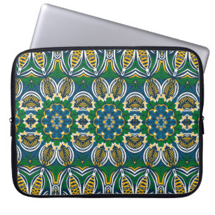 Traditional floral ornament, seamless pattern with laptop sleeve
