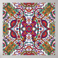 Traditional Folk Art Allover Designart, ethnic, ba