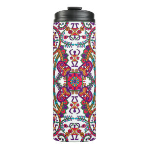 Traditional Folk Art Allover Designart, ethnic, ba Thermal Tumbler