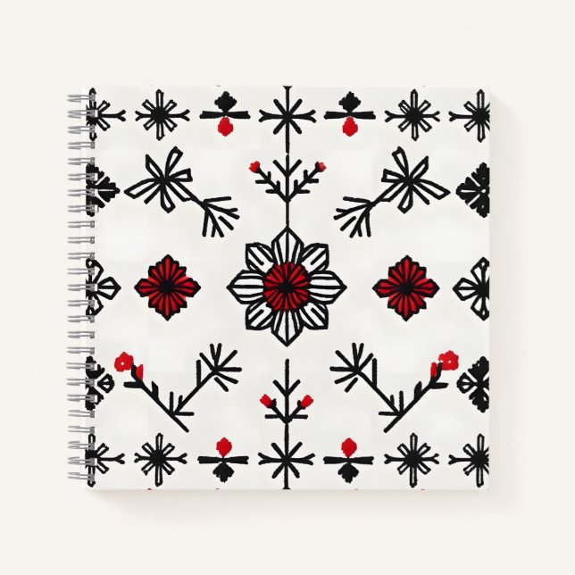 Traditional Folk Embroidery Pattern | Heritage Spi Notebook (Front)