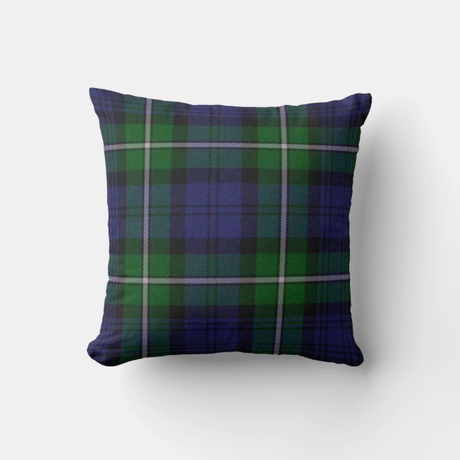 Traditional Forbes Tartan Plaid Pillow (Front)