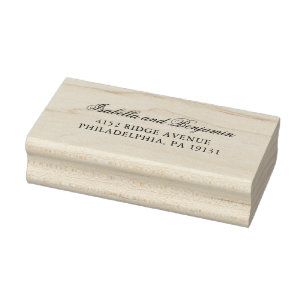 Traditional Formal Elegant Wedding Return Address Rubber Stamp