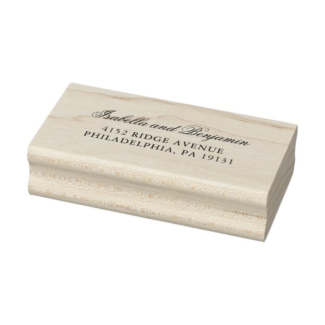 Traditional Formal Elegant Wedding Return Address Rubber Stamp (Stamp)