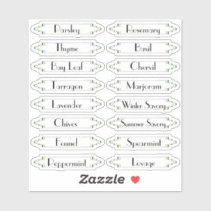 Traditional French Garden herb labels Editable