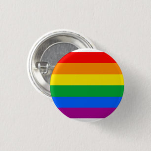 Traditional Gay Pride Flag 3 Cm Round Badge