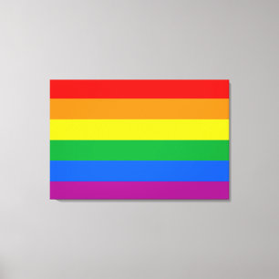 Traditional Gay Pride Flag Canvas Print
