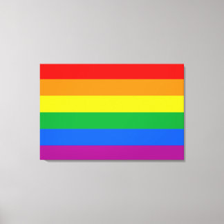 Traditional Gay Pride Flag Canvas Print