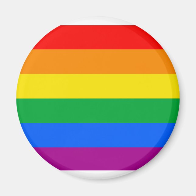 Traditional Gay Pride Flag Magnet (Front)