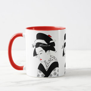Traditional Geisha Illustration Mug