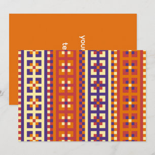Traditional Geometric Ethnic Motif Invitation