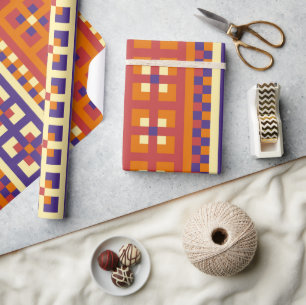 Traditional Geometric Ethnic Motif  Wrapping Paper