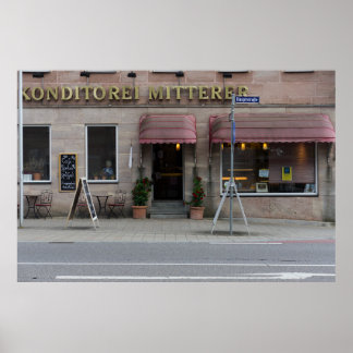 Traditional German Konditorei in Nuremberg Poster