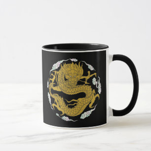 Traditional Gold Dragon Mug