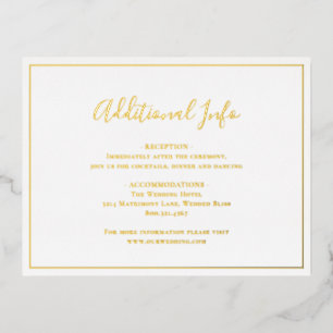 Traditional Gold Foil Wedding Enclosure Card