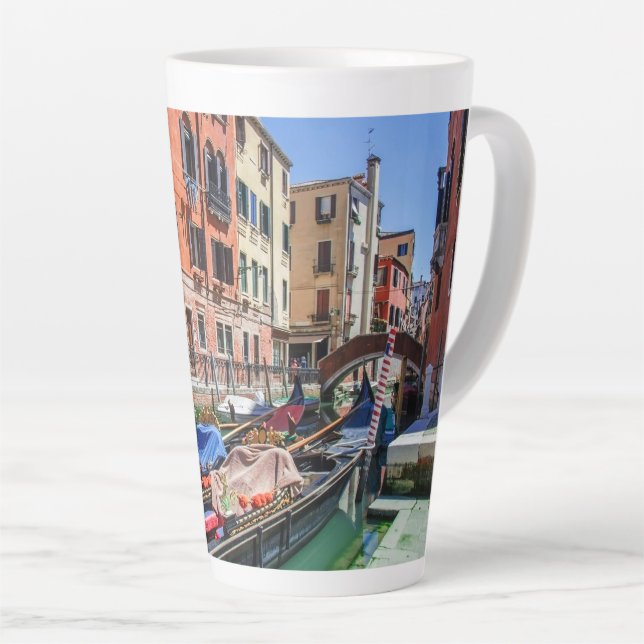 Traditional gondola in Venice Latte Mug (Right Angle)