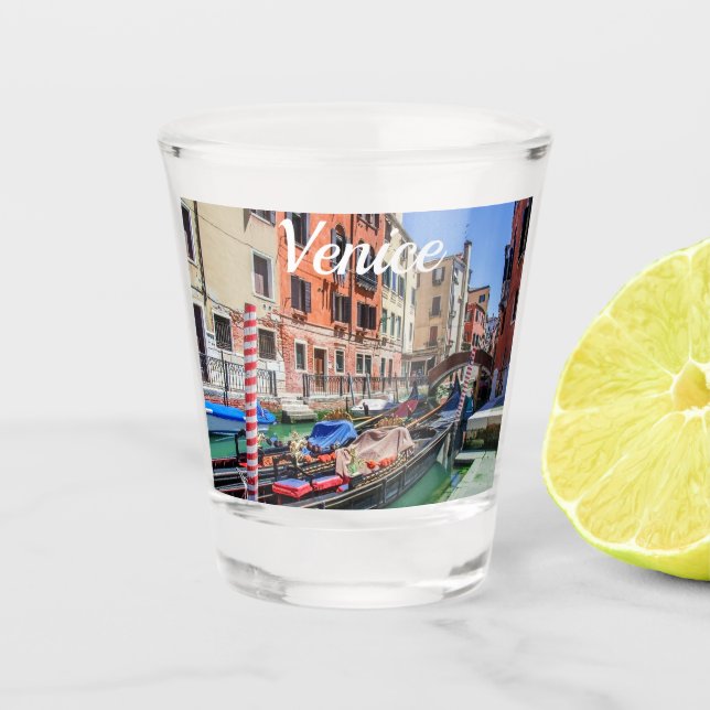 Traditional gondola in Venice Shot Glass (Front)