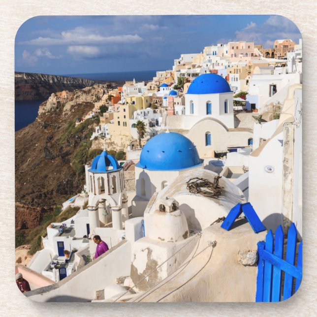 Traditional Greek Houses Coaster (Front)