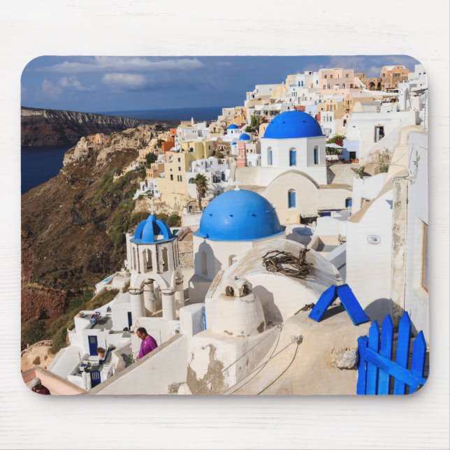 Traditional Greek Houses Mouse Mat (Front)