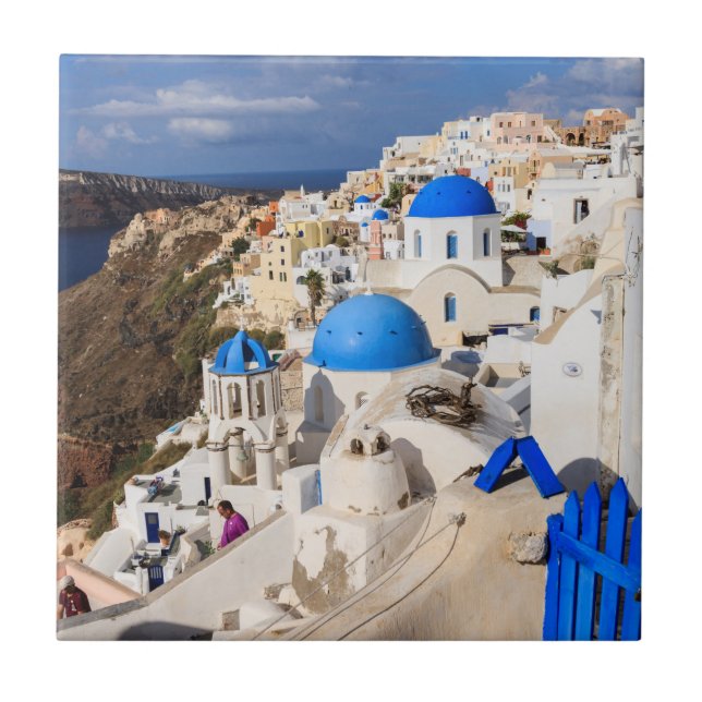 Traditional Greek Houses Tile (Front)