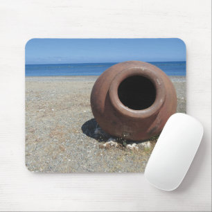 Traditional Greek Terracotta Pot on the Beach Mouse Mat