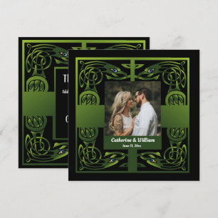Traditional Green Irish Celtic      Thank You Card