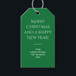 Traditional Green - Minimalist Gift Tags<br><div class="desc">Introducing our stylish and minimalist, classic Traditional Green Merry Christmas Gift Tags, from our Traditional Christmas Colours. These elegant green, personalised christmas gift tags are the perfect way to add a touch of style and sophistication to your holiday gifts. The font used is both elegant and modern. Simple and clean...</div>