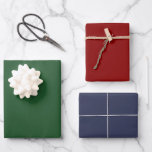 Traditional - Green Red Blue Wrapping Paper Sheets<br><div class="desc">Brighten up your Christmas gifts with this elegant and stylish dark green & dark red % dark blue wrapping paper from our Traditional Christmas Colours. This beautiful dark green wrapping paper is the perfect way to add a touch of charm and sophistication to your holiday gifts. The carefully selected colour...</div>
