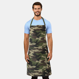 Traditional Green & Tan Camo Pattern Apron