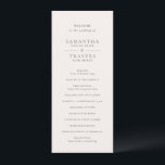 Traditional Grey Elegant Wedding Programme<br><div class="desc">Traditional style wedding program featuring a simple yet elegant design with your first names in a large serif font.</div>