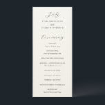 Traditional Grey Elegant Wedding Programme<br><div class="desc">Classic style wedding program featuring a simple design with your monogram and the headers in an elegant calligraphy.</div>